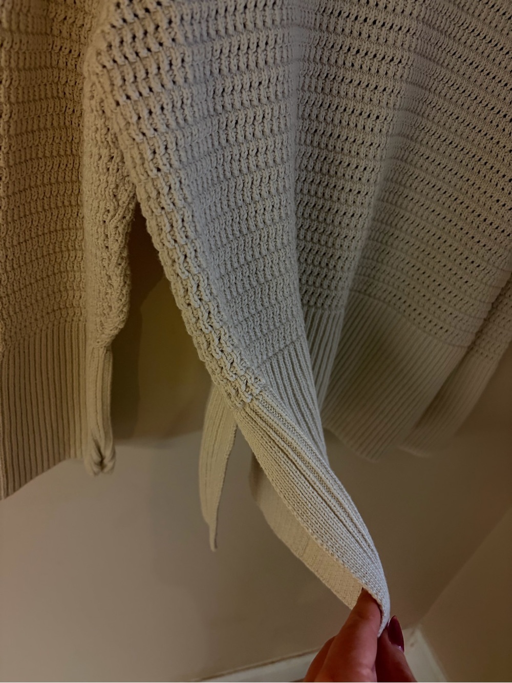 GAP Cream Textured Crewneck Sweater